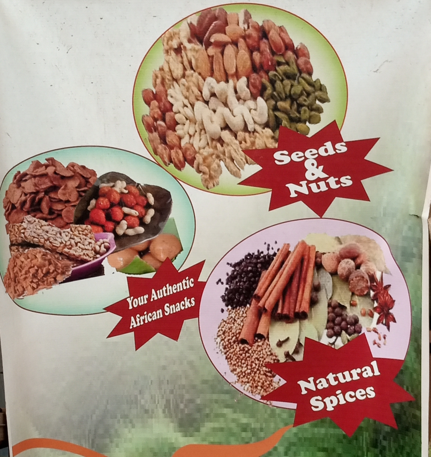 Nyameani Organics. Ghanaian entrepreneur and business. Selling nuts and snacks. Her experiences and challenges as an entrepreneur