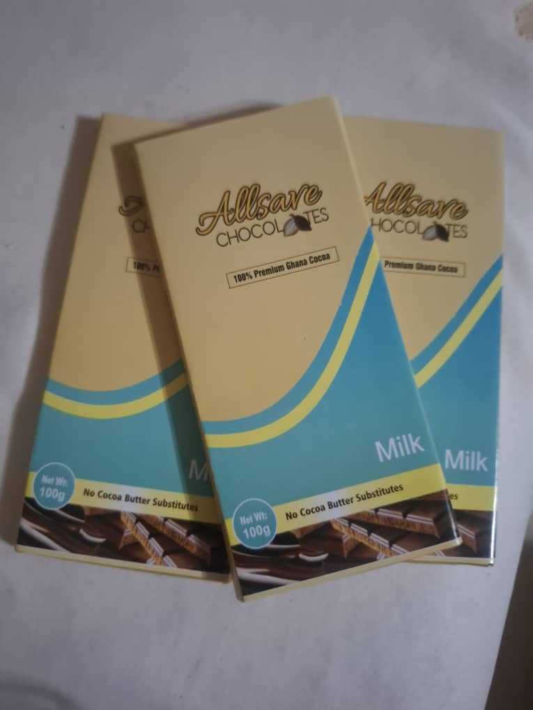 ALLSAVE chocolates. Ghanaian business and entrepreneur's experiences, challenges and contact. Different chocolate flavours.