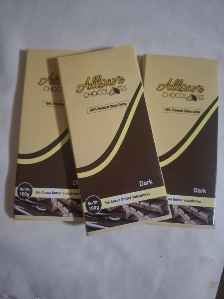 ALLSAVE chocolates. Ghanaian business and entrepreneur's experiences, challenges and contact. Different chocolate flavours.