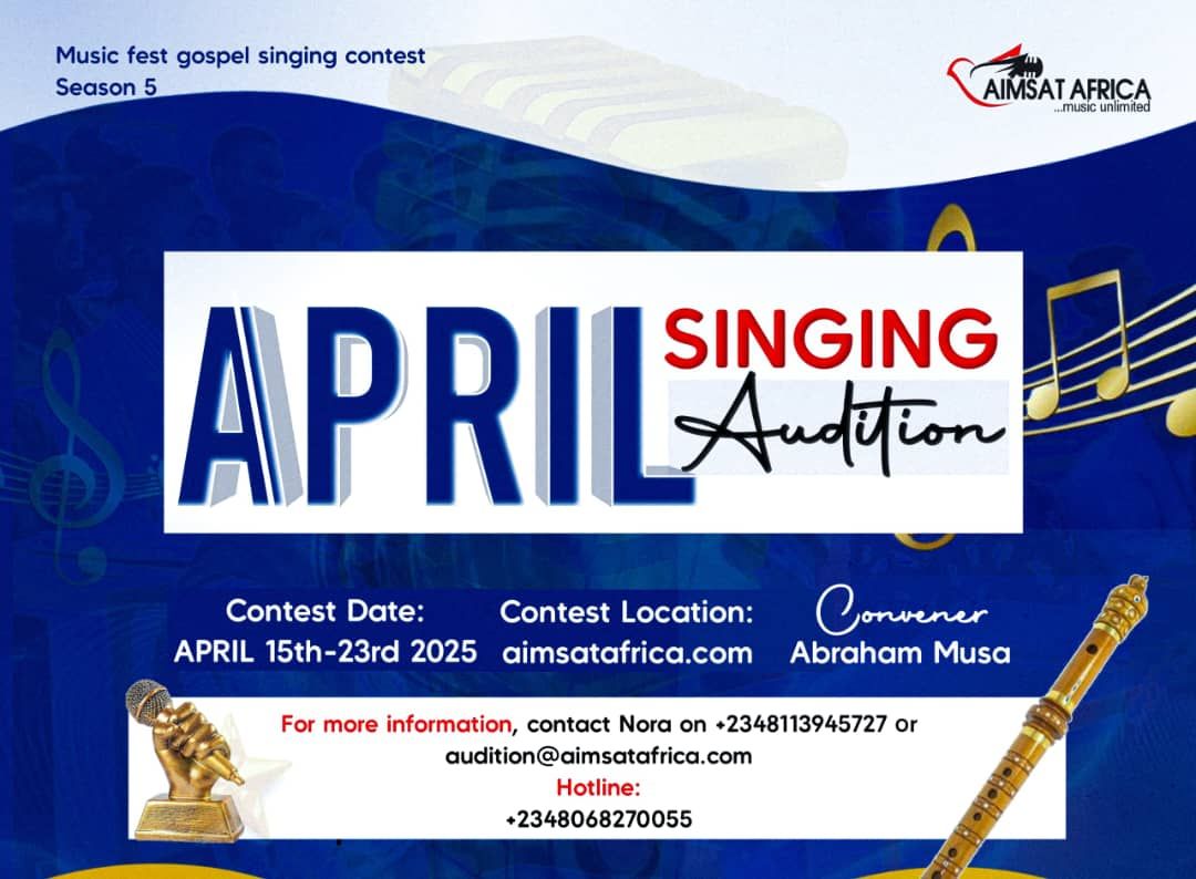 Singing audition. Sing and win a cash prize. African singing competition, by Abraham Musa