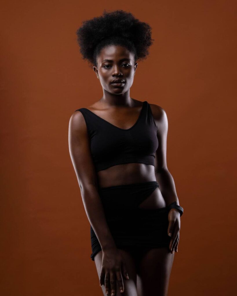 Esther Adusei. An aspiring Ghanaian model and mother in Moscow, Russia